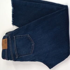 Fran Denim Mika Mid Rise Dark Wash Capri Blue Jeans Size 28